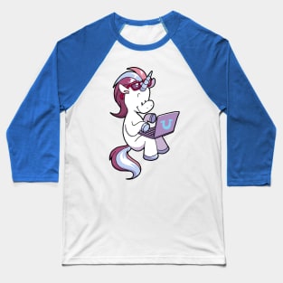 Laptop unicorn Baseball T-Shirt